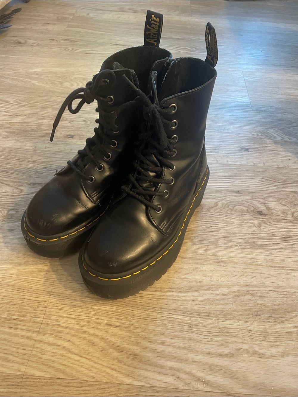 Jadon Dr. Martens Black Lace-Up Platform Boots
